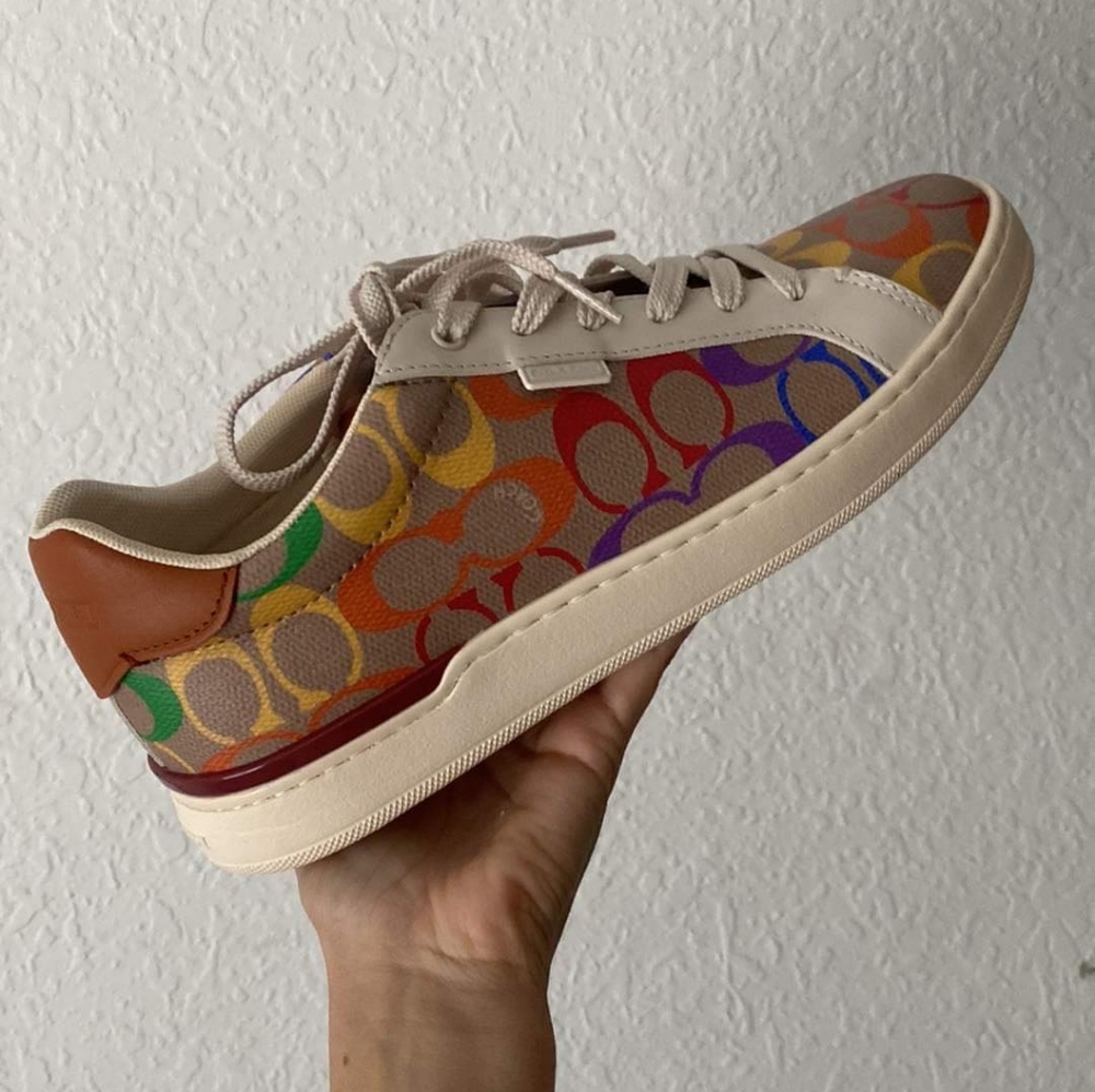 Coach lowline rainbow coated canvas